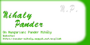 mihaly pander business card